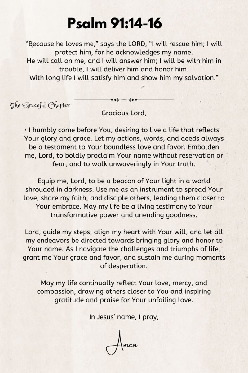 5 Psalm 91 Prayers For Divine Protection - The Graceful Chapter