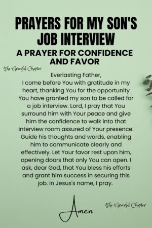 9 Prayers For My Son's Job Interview - The Graceful Chapter