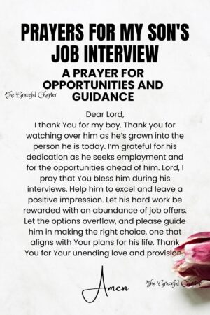 9 Prayers For My Son's Job Interview - The Graceful Chapter