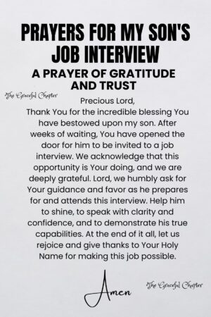 9 Prayers For My Son's Job Interview - The Graceful Chapter
