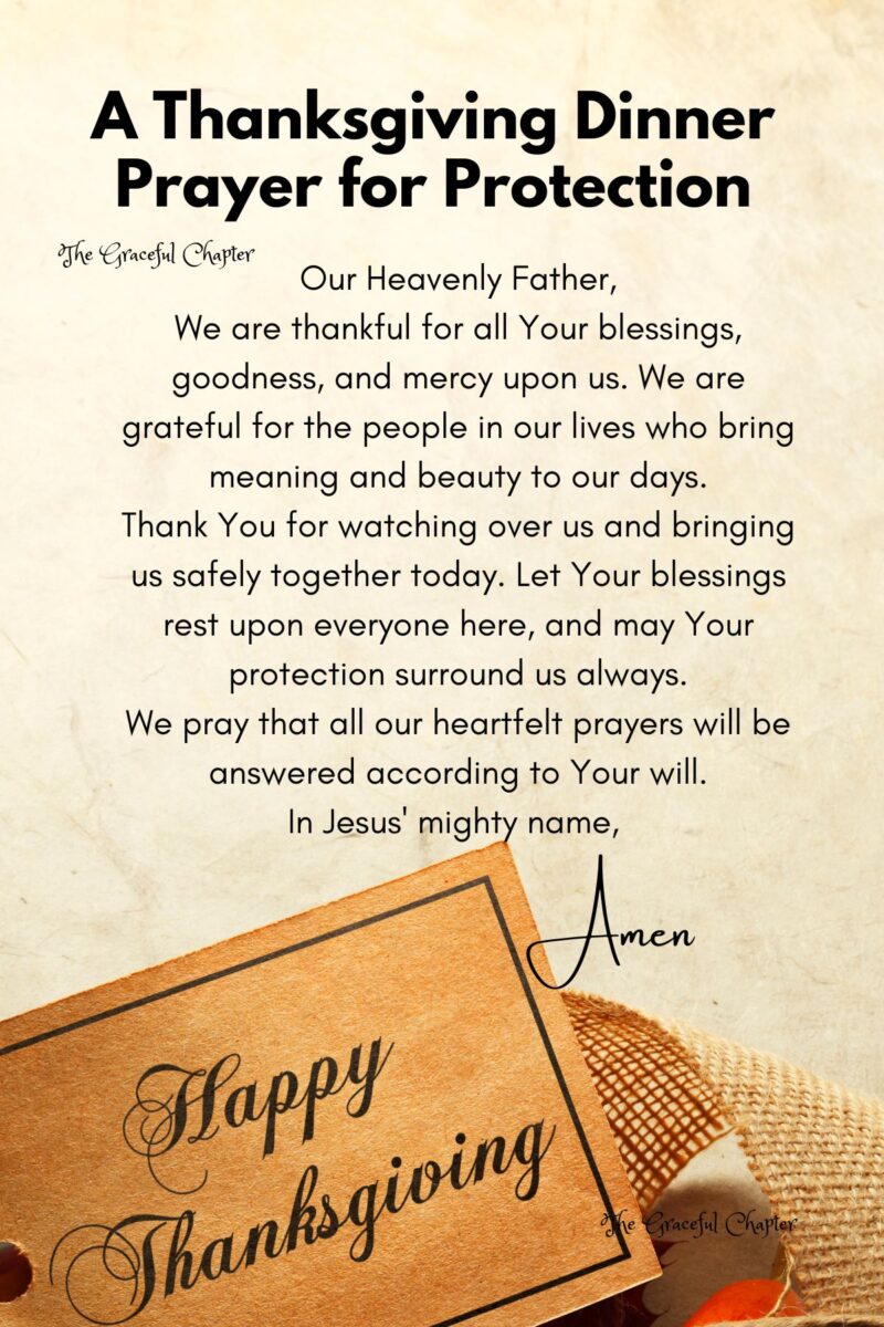 10 Best Thanksgiving Dinner Prayers - The Graceful Chapter